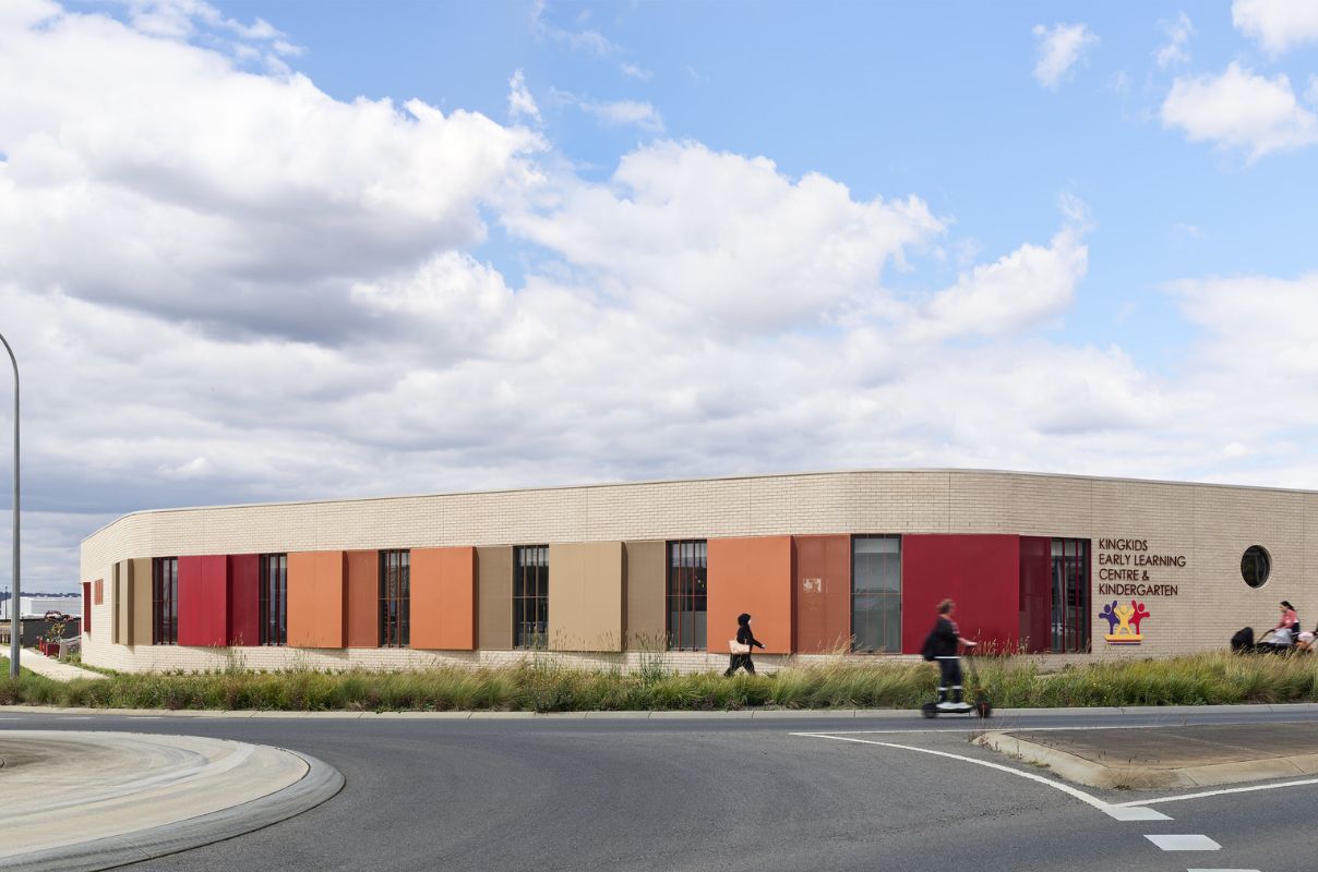 St Germain Childcare Centre with Carbon Neutral Mist ECO White Bricks In Clyde North